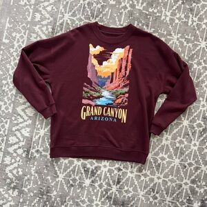 NWT State of Mine Burgundy Grand Canyon Crewneck Sweater